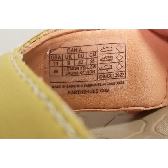 Earth Origins Thong Sandals SIZE 11 Dania Lemon Yellow Women's Comfort Sandals - Picture 9 of 9